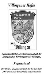Villinger Hefte - Registerband